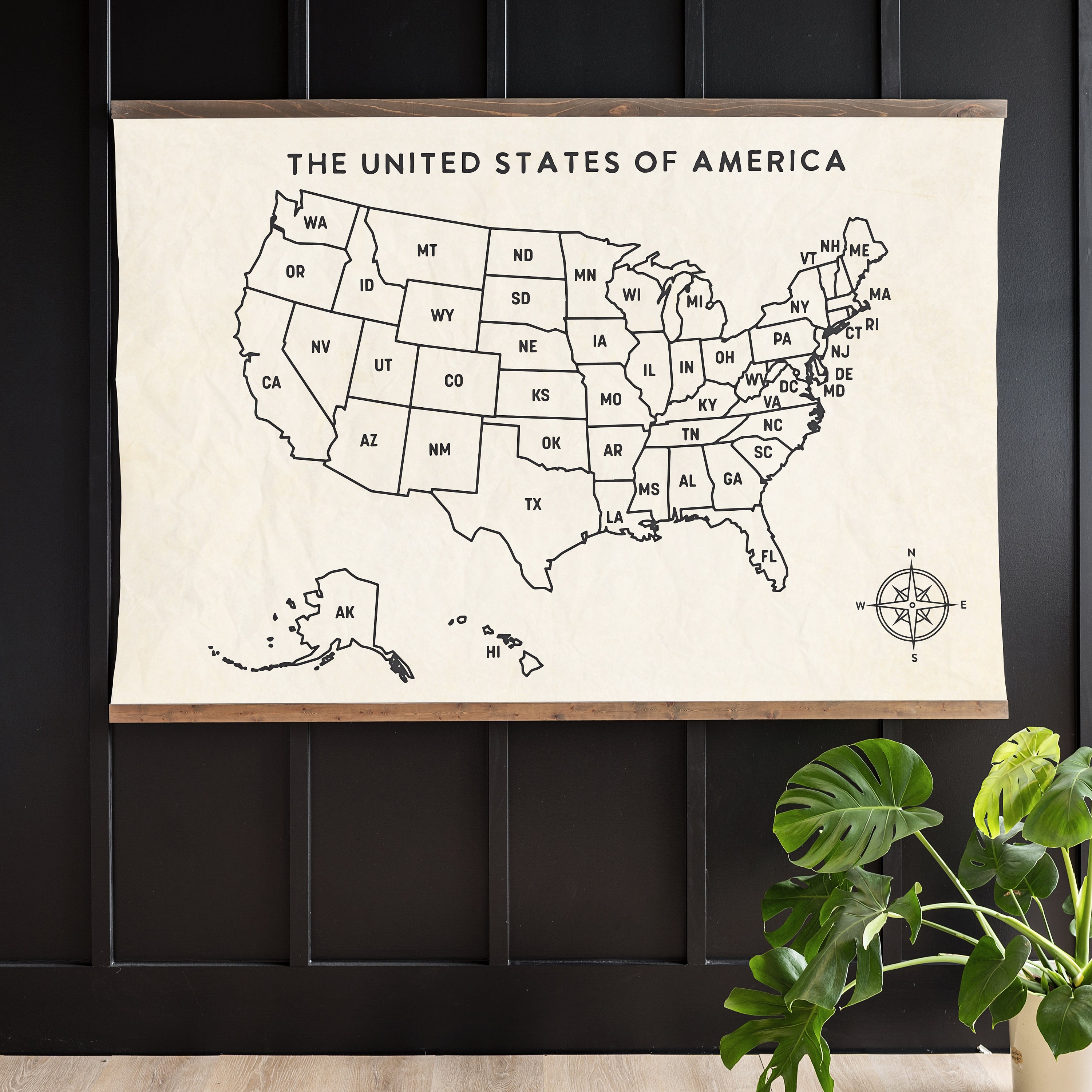 US Map Wall Art Classroom Decor USA Map Kids Room Wall Etsy