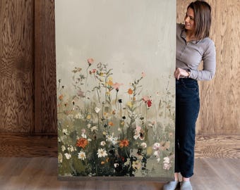 Botanical Tapestry Wall Hanging: Oversized Cottagecore Floral Art | 667