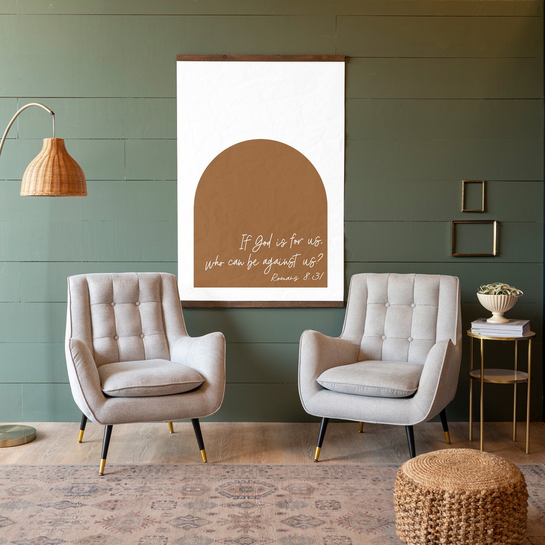 If God is for Us Large Wall Art Large Scripture Wall Decor Tapestry