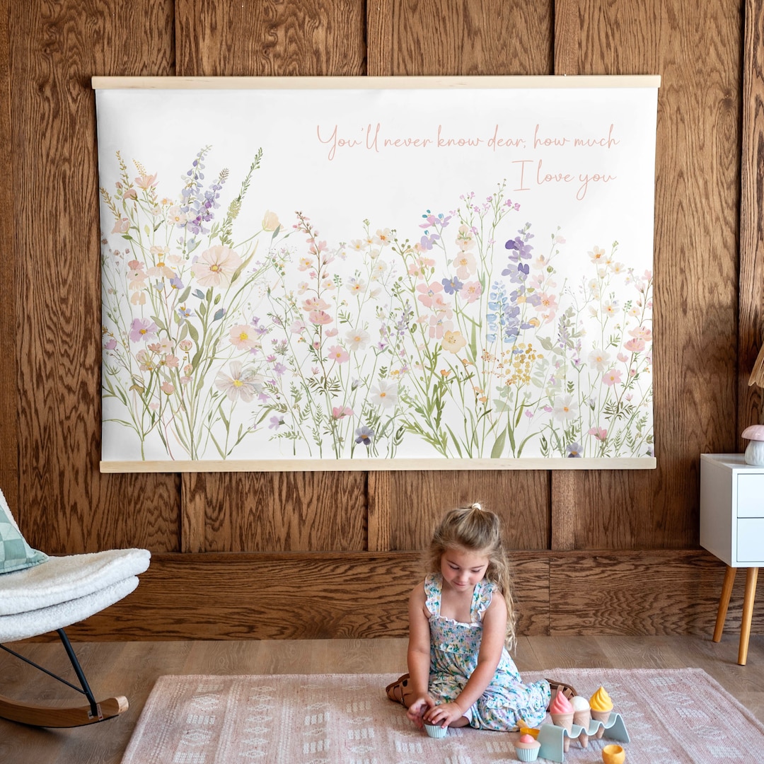 Oversized Kids Room Wall Art | Girls Room Art | Nursery Wall Art ...