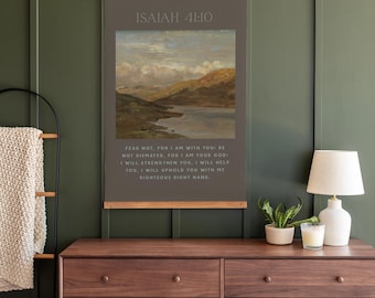 Isaiah 41:10 Tapestry | Vintage Christian Canvas Wall Art | 632