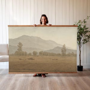 Neutral Mountain Canvas Print: Extra Large Tapestry Wall Hanging | 642