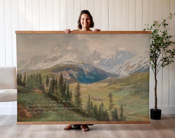 Mountain Tapestry Wall Art: Christian Home Decor, Your Love, Lord | 692