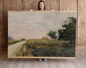 Psalm Tapestry Wall Art | Vintage Farmhouse Christian Decor | 723