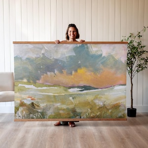 Abstract Oil Painting Print: Oversized Canvas Tapestry Wall Hanging | 597