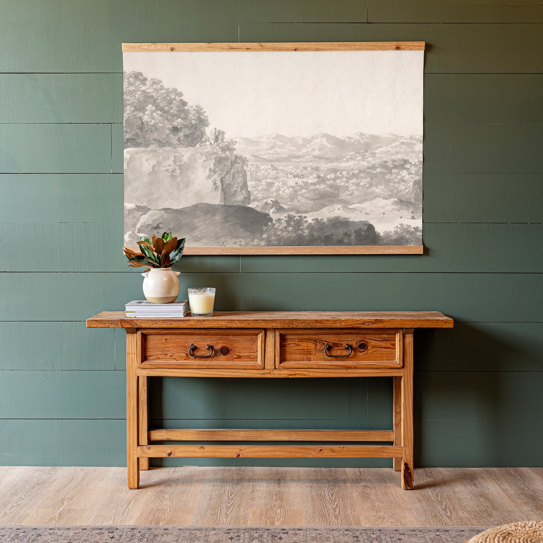 Extra Large Wall Hanging Black and White Vintage Art Wall Tapestry