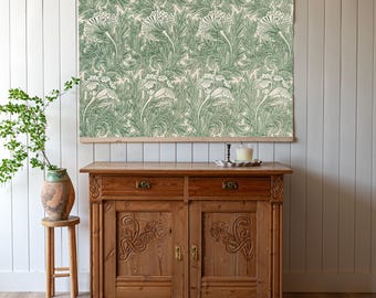 William Morris Textile Canvas Tapestry: Botanical Boho Wall Hanging | 649