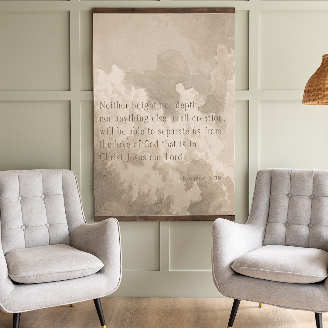 Large Christian Wall Art Neither Height nor Depth Art Love of God