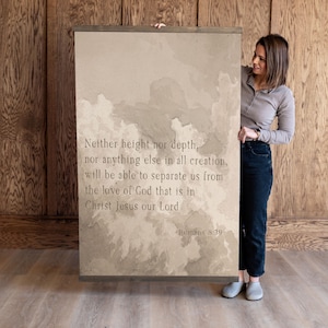 Romans 8 Scripture Wall Art: Love Of God On Vintage Sky | 414