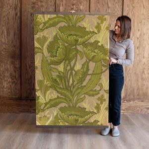 Textile Vintage Floral Tapestry | Botanical Art Tapestry | Vintage Botanical Art | Botanical Textile Wall Art | Vintage Floral Art | 477