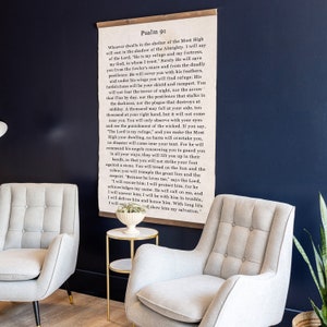 Psalm 91 Canvas Wall Art: Framed Scripture Tapestry | 186 image 4