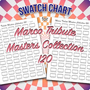 Conjunto de lápis de cor Marco Tribute 120 Gráfico de amostra Baixe e imprima para Marco Tribute Masters Collection 120 lápis de cor