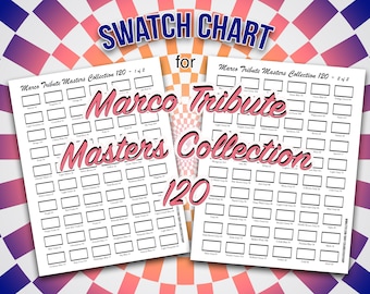 Marco Tribute 120 Colored Pencil Set Swatch Chart Download and Print for Marco Tribute Masters Collection 120 Colored Pencils
