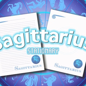 Sagittarius Astrology Zodiac Stationary Printable Zodiac Custom Stationery Sagittarius Astrological Sign Centaur Archer December November
