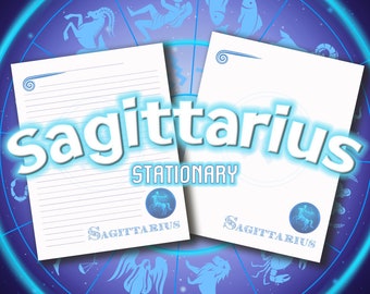 Sagitario Astrología Zodíaco Estacionario Imprimible Zodiaco Papelería Personalizada Sagitario Signo Astrológico Centauro Arquero Diciembre Noviembre