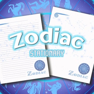 Zodiac Wheel Astrology Stationary Printable Zodiac Signs Custom Stationery Zodiac Wheel Astrological Constellations Birth Signs the zodiac