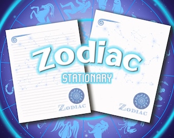 Zodiac Wheel Astrology Stationary Printable Zodiac Signs Custom Stationery Zodiac Wheel Astrological Constellations Birth Signs the zodiac