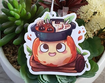 Cute Howl Fire Demon Hot Pot Air Freshener l Car Accessory JDM Japan Anime Kawaii Cute Studio Ghibli Movie