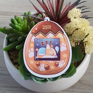 Sleeping Corgi Tamagotchi Air Freshener l Car Accessory JDM Japan Anime Kawaii Cute Corgi