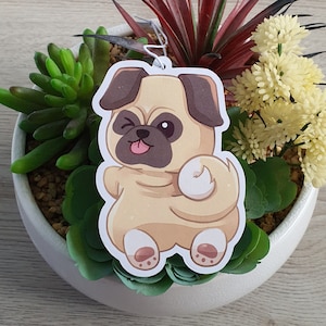 Pug Butt Air Freshener l Funny Car Accessory JDM Japan Anime Kawaii Cute Dog Pug Bum