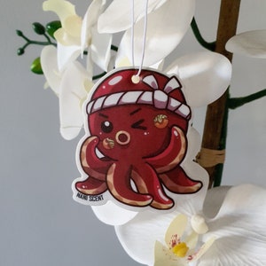Tako Takoyaki Octopus Air Freshener l Car Accessory JDM Japan Anime Kawaii Cute Japanese Street Food Yum Gift Ideas