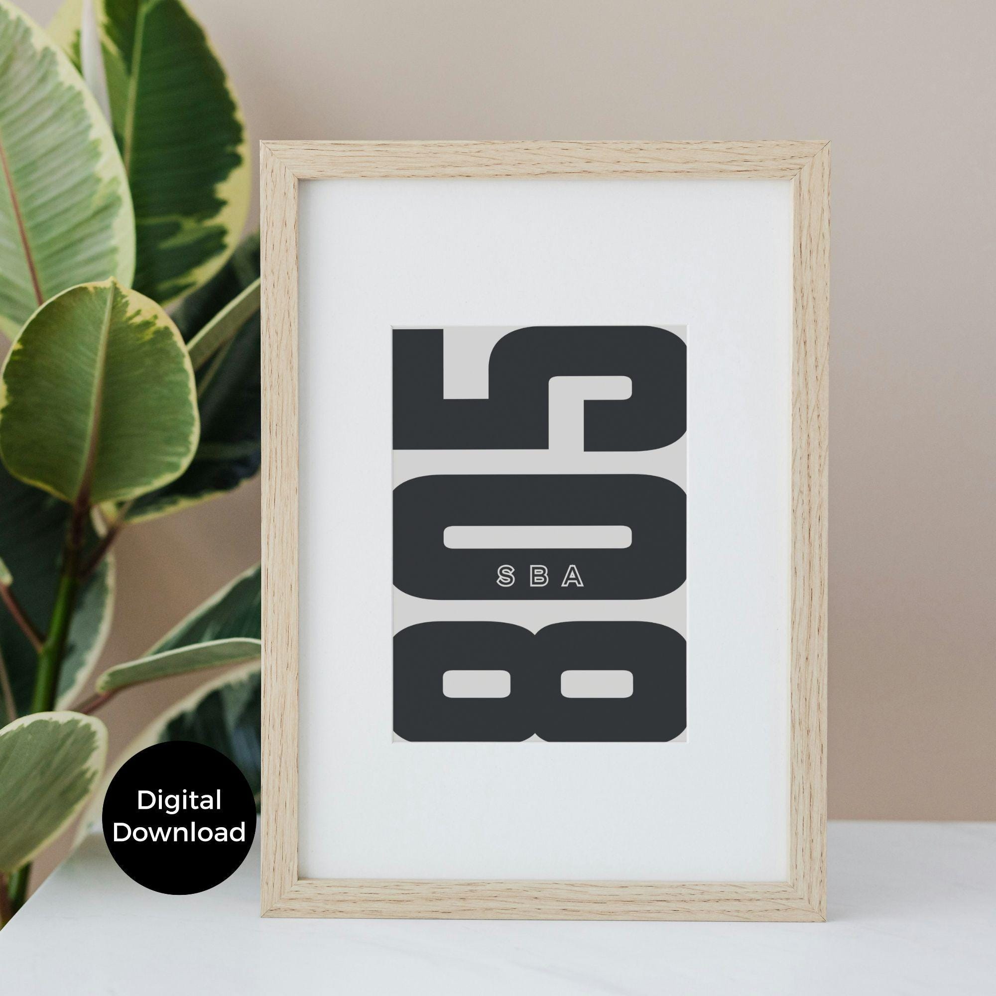 Santa Barbara California 805 Area Code Poster Set (digital Download) - Etsy