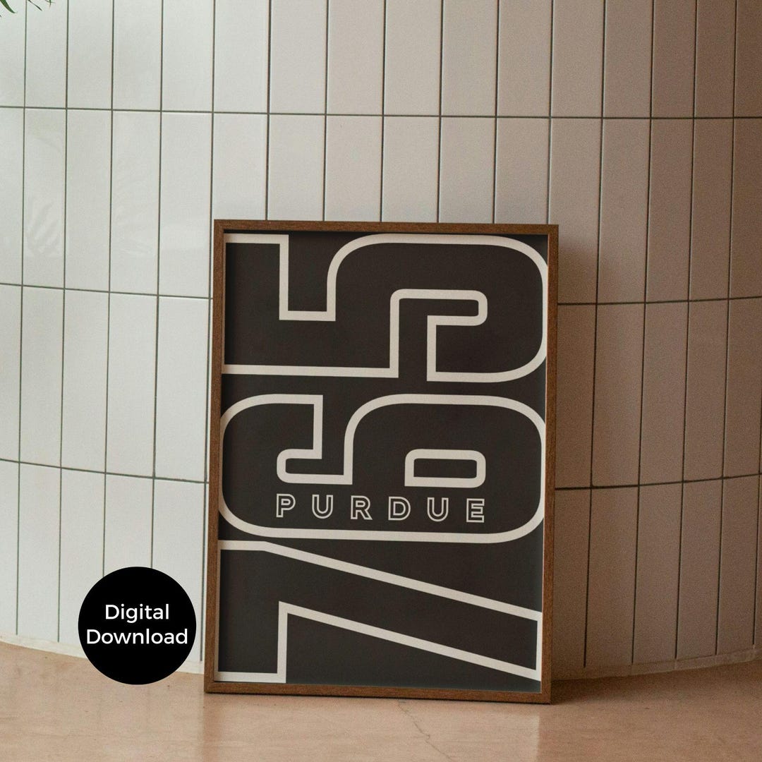 Indiana Area Code 765 Poster Set: Purdue Dorm Decor (digital Download ...