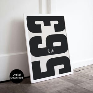 Iowa 563 Wall Art, Iowa Realtor Closing Gift, 2 Piece, New Apartment Gift Printable Wall Art, Housewarming Gift