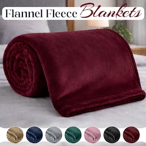 Luxury Flannel Fleece Blankets Ultra Soft Sofa Throw