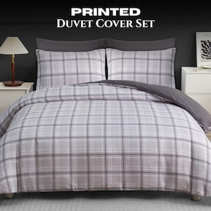 Brushed Microfiber Duvet Cover Set: Reversible, Hypoallergenic Bedding