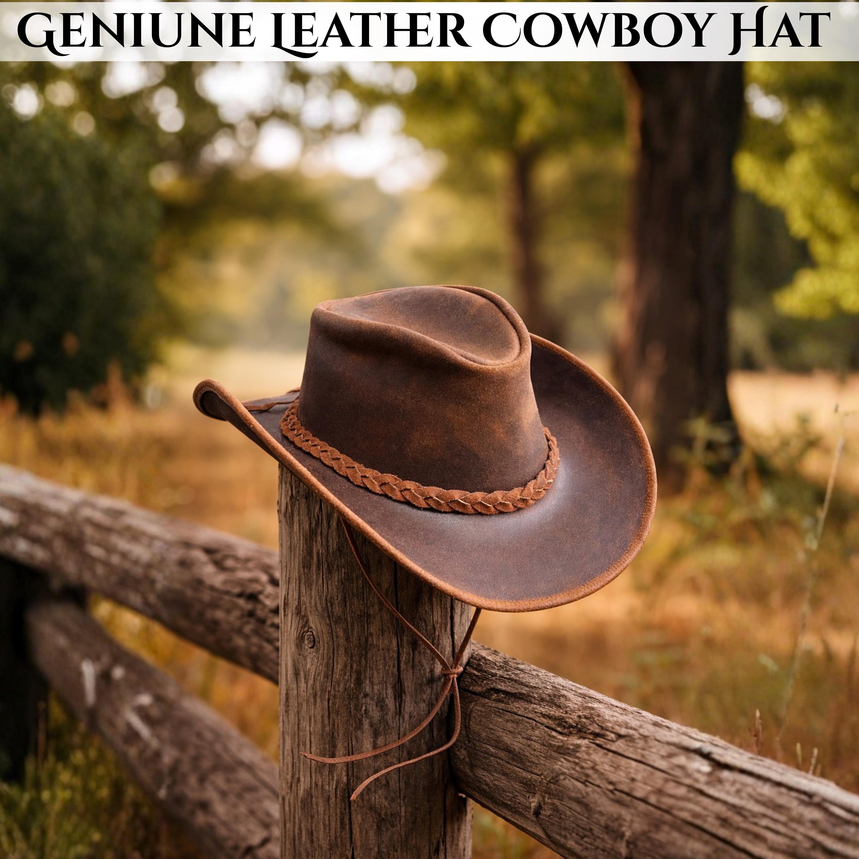 Chapeau De Cowboy Western En Paille Castor - Taille 6 7/8 - Occasion - Vêtement D'Équitation
