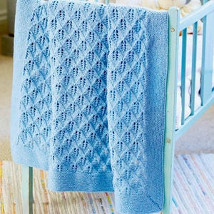 Blaue Babydecke Strickmuster | Sofort PDF Download