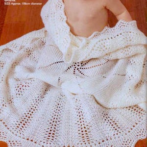 Heirloom Bubbles Baby-Schal Strickmuster, 106 cm/42" (PDF Download)