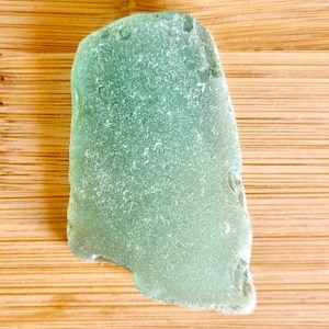 Large Green Sea Glass Piece, Genuine Ocean Tumbled Beach Glass for Crafts, Jewelry, or Decor