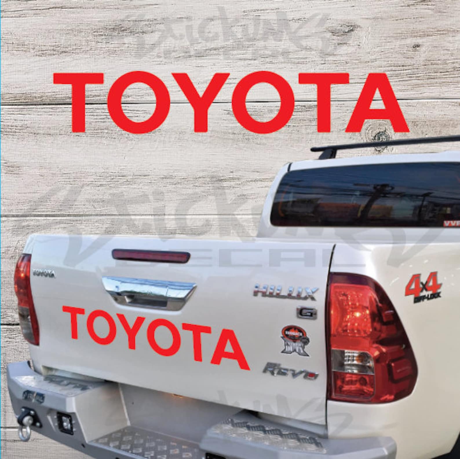 Toyota Tailgate Sticker Decal Car Sticker Vinyl Decal Etsy