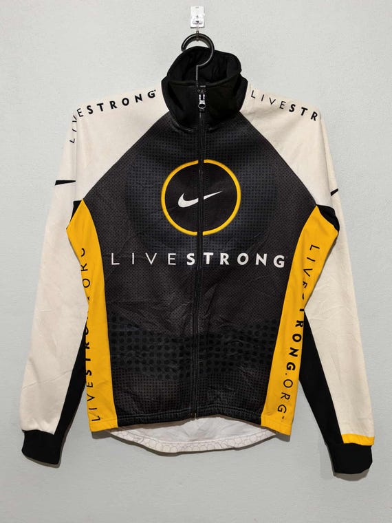 Vtg.nike Live Strong Lance Armstrong Yellow Cycling Jersey