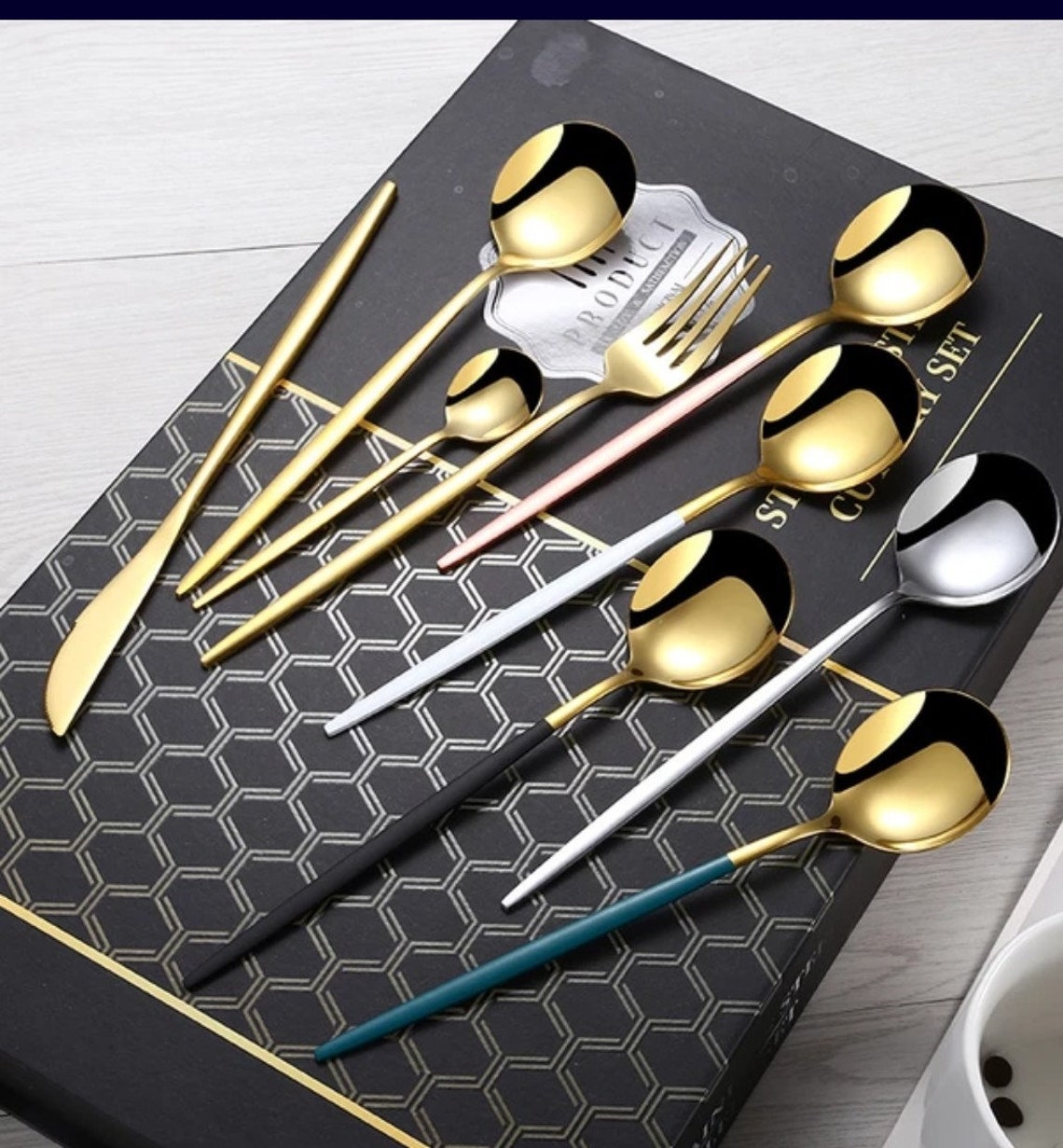 Luxurious cutlery set flatware set dinnerware set silverware Etsy