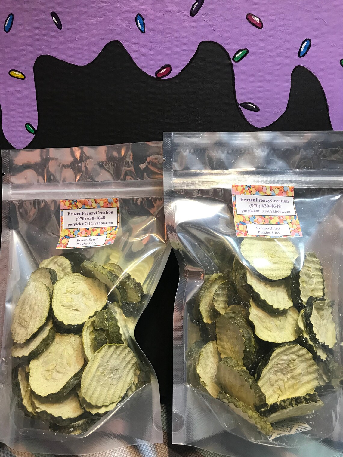 Freeze Dried Dill Pickle Chips High Quality Perfectly Salty Etsy