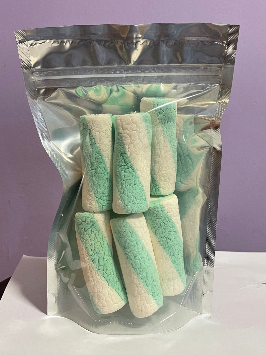 Freezedried Green Apple Flavored Marshmallows Etsy