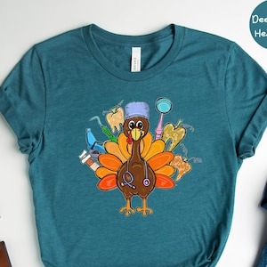 Dentist Fall Shirt, Turkey Dentist T-Shirt, Thanksgiving Dental Shirt, Dentist Autumn Shirt, Dental Assistant Shirt, Dentist Apparel