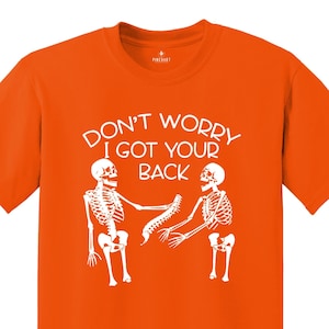 T-shirt d&#39;Halloween squelette I got your back, t-shirt docteur drôle