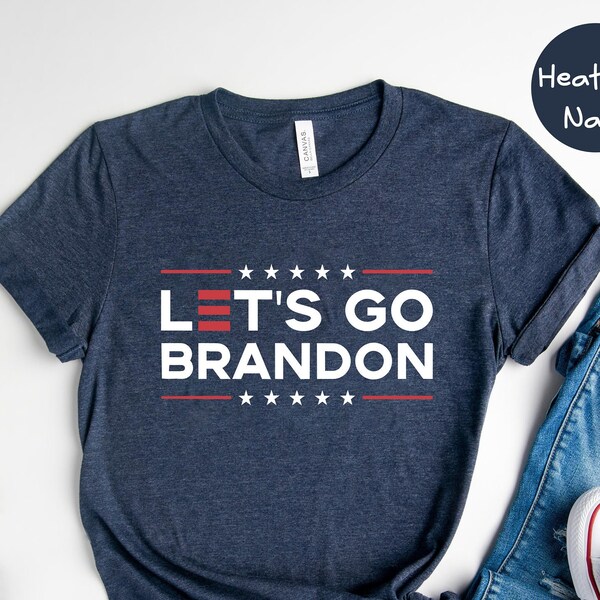 Let's Go Brandon Shirt For Women - Patriotic Funny Graphic Tee, Short Sleeve Casual T-Shirt (Dark Grey, X-Large) - View #6