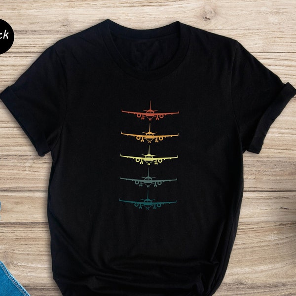 Retro Airplane Shirt, Cool Aviation Shirt, Flying Airplane Shirt, Travel Shirt, Plane Route Shirt, Pilot Shirt, Vintage Airplane Tee