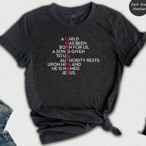 Religious Christmas Shirt, Christian Christmas T-Shirt, Jesus Apparel, Holiday Shirt, Xmas Religious Shirt, Bible Verse Shirt