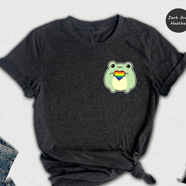 Adorable Lgbt Frog Shirt, Funny Frog Shirt, Gay Pride Shirt, Cottagecore Shirt, Cute Frog Shirt, Lgbt Pride Shirt