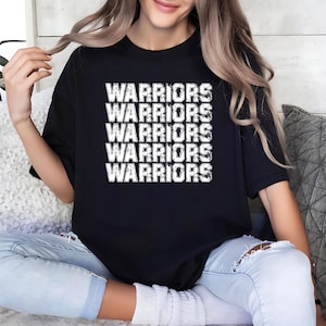 Team Mascot Shirt, Warriors Mascot Shirt, Warriors Fan Shirt, Warriors School Shirt, School Spirit Shirt, Warriors Team Shirt, Football Tee