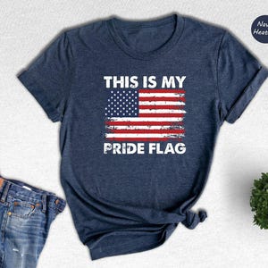 Pride Flag American Flag T-Shirt, 4th of July Shirt