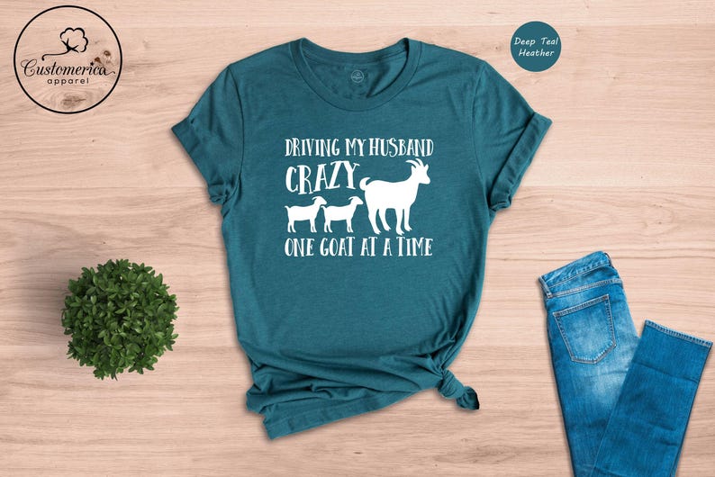 Camiseta divertida con cabra, Camiseta para volver loco al marido, Regalo para esposa de granjero imagen 4