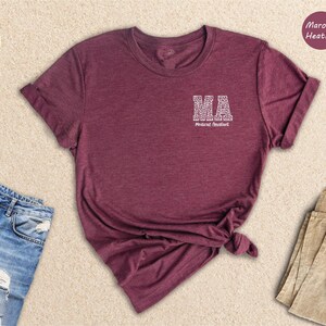 Medical Assistant T-Shirt, Leopard MA Print, Med School Shirt image 7