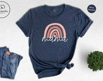 Rainbow Mama Shirt, Blessed Mama Shirt, Mom Life Shirt, Gift For Mom, Mothers Day Gift, Rainbow Mama Sweatshirt, Mom Life Shirt, Mom T Shirt